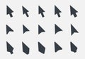 Arrow cursor icon set Royalty Free Stock Photo