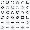 arrow and cursor icons Royalty Free Stock Photo