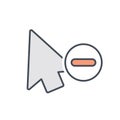 Arrow cursor mouse pointer remove selection icon Royalty Free Stock Photo