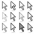 Arrow cursors Royalty Free Stock Photo