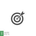 arrow and dartboard in accuracy, accurate shot and perfect focus Royalty Free Stock Photo