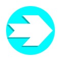 Arrow with dashed arrows badge icon. Simple glyph, flat vector of web icons for ui and ux, website or mobile application