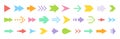 Arrow different shape cursor pointer flat icon set Royalty Free Stock Photo