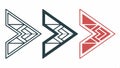 Arrow direction icons set, navigation symbols, pointer, guide, sign vector design Generative AI Royalty Free Stock Photo