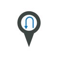 Arrow direction location marker pin place turn