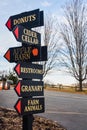 Arrow Direction Sign at Apple Orchard