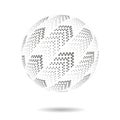 Arrow dots on the ball. Abstract geometric pattern. Vector background for web and graphic business designs.