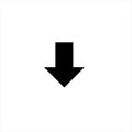 Arrow. down arrow Image icon. flat down style arrow. down arrow Application Icon. down arrow web icon. black arrow icon Royalty Free Stock Photo