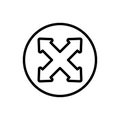 Arrow down, left, right and up icon. Simple line, outline vector elements of pointer icons for ui and ux, website or Royalty Free Stock Photo