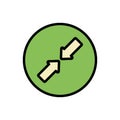 Arrow down, left, up and right icon. Simple color with outline vector elements of pointer icons for ui and ux, website or mobile Royalty Free Stock Photo