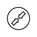 Arrow down, left, up and right icon. Simple line, outline vector elements of pointer icons for ui and ux, website or Royalty Free Stock Photo
