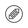 Arrow down, left, up and right icon. Simple line, outline vector elements of pointer icons for ui and ux, website or mobile Royalty Free Stock Photo