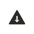 Arrow, down, pyramid vector icon. Simple element illustration from UI concept. Arrow, down, pyramid vector icon. Finance concept