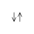 arrow down sort sorting up vector icon EPS 10