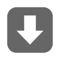 Arrow Down vector icon. Royalty Free Stock Photo