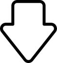 Arrow Flat Down Vector Icon Royalty Free Stock Photo