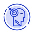 Arrow, Focus, Precision, Target Blue Dotted Line Line Icon