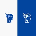 Arrow, Focus, Precision, Target Line and Glyph Solid icon Blue banner Line and Glyph Solid icon Blue banner