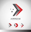 Arrow forward concept logo icon design