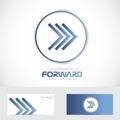 Arrow forward logo concept