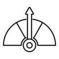 Arrow gauge survey icon outline vector. Satisfaction level