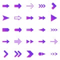 Arrow gradient icons on white background Royalty Free Stock Photo
