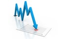 Arrow Graph showing business decline Royalty Free Stock Photo