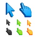 Arrow and hand cursor Royalty Free Stock Photo