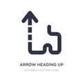 arrow heading up icon on white background. Simple element illustration from UI concept