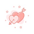 Arrow Heart design valentine day vector concept Royalty Free Stock Photo