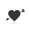 Arrow heart icon. Vector Royalty Free Stock Photo