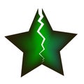 Broken Star Green on white background