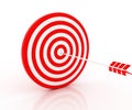 The arrow hit the target Royalty Free Stock Photo