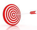 The arrow hit the target Royalty Free Stock Photo