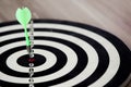 Arrow hitter on bull eye target Royalty Free Stock Photo