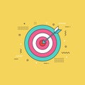 Arrow Hitting Bullseye - Precision and Accuracy in Target Achievement Royalty Free Stock Photo