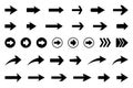Arrow icon. Collection of pointers. Arrow icons set. Royalty Free Stock Photo