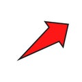 Arrow icon cursor button label next page web interface. Flat vector navigation symbol Royalty Free Stock Photo