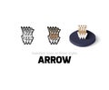 Arrow icon in different style Royalty Free Stock Photo