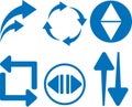 Arrow icon, Instruction Arrow blue vector icon set.