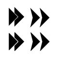 Arrow icon  isolated vector flat design forward Royalty Free Stock Photo