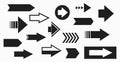 Arrow icon set. black and white arrow design element Royalty Free Stock Photo