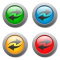 Arrow icon set on glass buttons Royalty Free Stock Photo