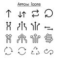 Arrow, rotation, loop, circular, swap, transition icon set vector illustration graphic design