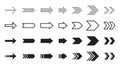 Arrow icon set for your design. Vector isolated illustration concept in flat Royalty Free Stock Photo