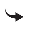 Arrow icon. Share, curved arrow vector.