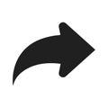 Arrow icon. Share symbol, isolated forward arrow. Eps 10 Royalty Free Stock Photo