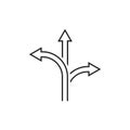 Arrow icon symbol. Abstract icon with arrows direction on white background for concept