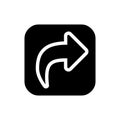 Arrow icon vector. next illustration sign. turn symbol. Share button logo. Royalty Free Stock Photo
