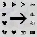 Arrow icon. Web icons universal set for web and mobile Royalty Free Stock Photo